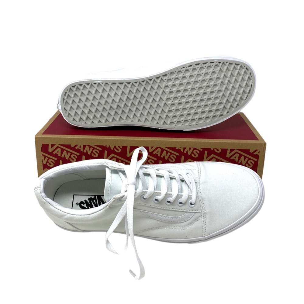 VANS Old Skool White Men’s Low Top Canvas Casual Skate Sneakers Size VN000D3HW00 - Picture 6 of 10